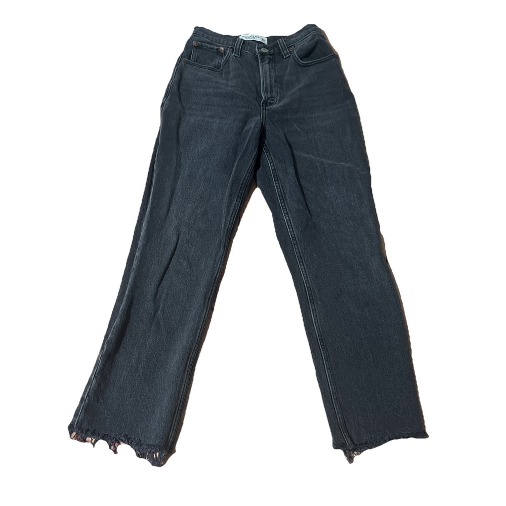 Abercrombie Fitch Jeans Women's Size 000/23 Black 90s Straight Ultra High Rise